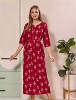 Red Alpine Kurti Style – Mangai nighties