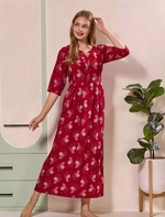 Red Alpine Kurti without Zipper - Mangai Nighties