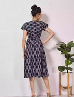 Alpine Petal Sleeve Floral Print Maxi Dress Fit With Side Pocket - Mangai Nighties