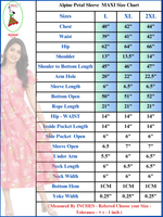 Alpine Petal Sleeve Printed Maxi Dress Elegance - Mangai Nighties