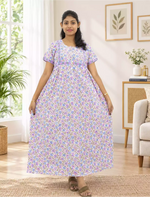 Cotton FROCK Model Casual Wear Nighties | Stylish Pleated Frock Style | Multipurpose Nighties | Pregnancy Wear | Pleated Model | Stylish Nighties for Stylish Women (PWC)