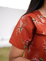 Elegant Floral Cotton Daily wear Nighty with Front Zip | Mangai Nighties