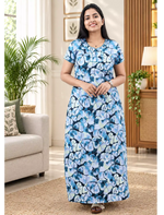 Mangai Premium Cotton Nighties | Regular Fit | Side Pocket - Mangai Nighties