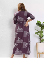 Rayon Maternity Feeding Long Frock Back View - Mangai Nighties