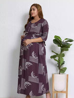 Rayon Feeding Maternity Long Frock - Mangai Nighties