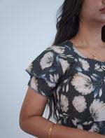 Rayon Floral Print 3 Layer Frock with Back Tie & Layer Frock | Mangai Nighties