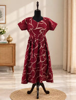 Rayon Vatican Maxi Frock with Pocket & Back Tie - Mangai Nighties