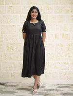 Rayon Stylish Neck Casual Wear Maxi Dress | Mangai Nighties
