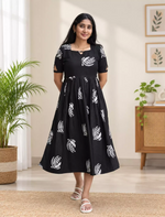 Rayon Paisley Print Casual Maxi Dress | Mangai Nighties