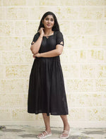 Rayon Stylish Neck Casual Wear Maxi Dress | Mangai Nighties