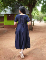 Rayon Stylish Neck Casual Wear Maxi Dress | Mangai Nighties