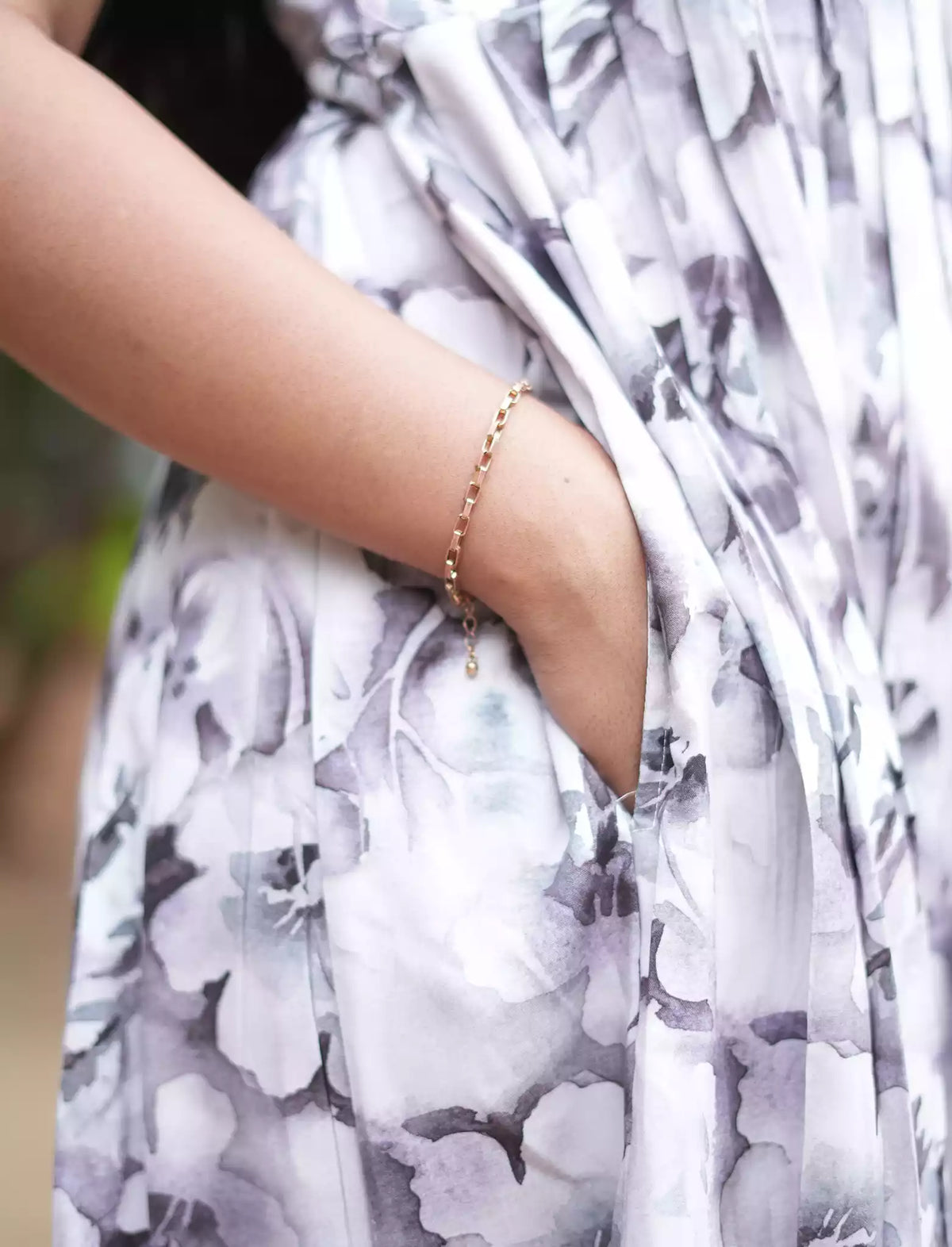 Rayon Floral Print Casual Maxi Dress with Boat Neck| Mangai Nighties