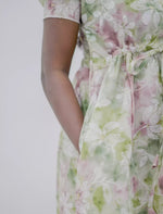 Rayon Floral Foil Print Double Layer Sleeve Maxi Frock | Mangai Nighties