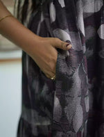 Alpine Abstract Leaf Print 3 Layer Frock - Mangai Nighties