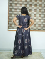 Alpine Circular Floral Print 3 Layer Frock - Mangai Nighties