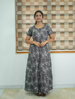Alpine Contemporary Print 3 Layer Frock - Mangai Nighties