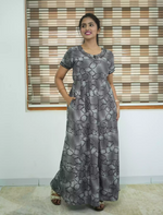 Alpine Contemporary Print 3 Layer Frock - Mangai Nighties