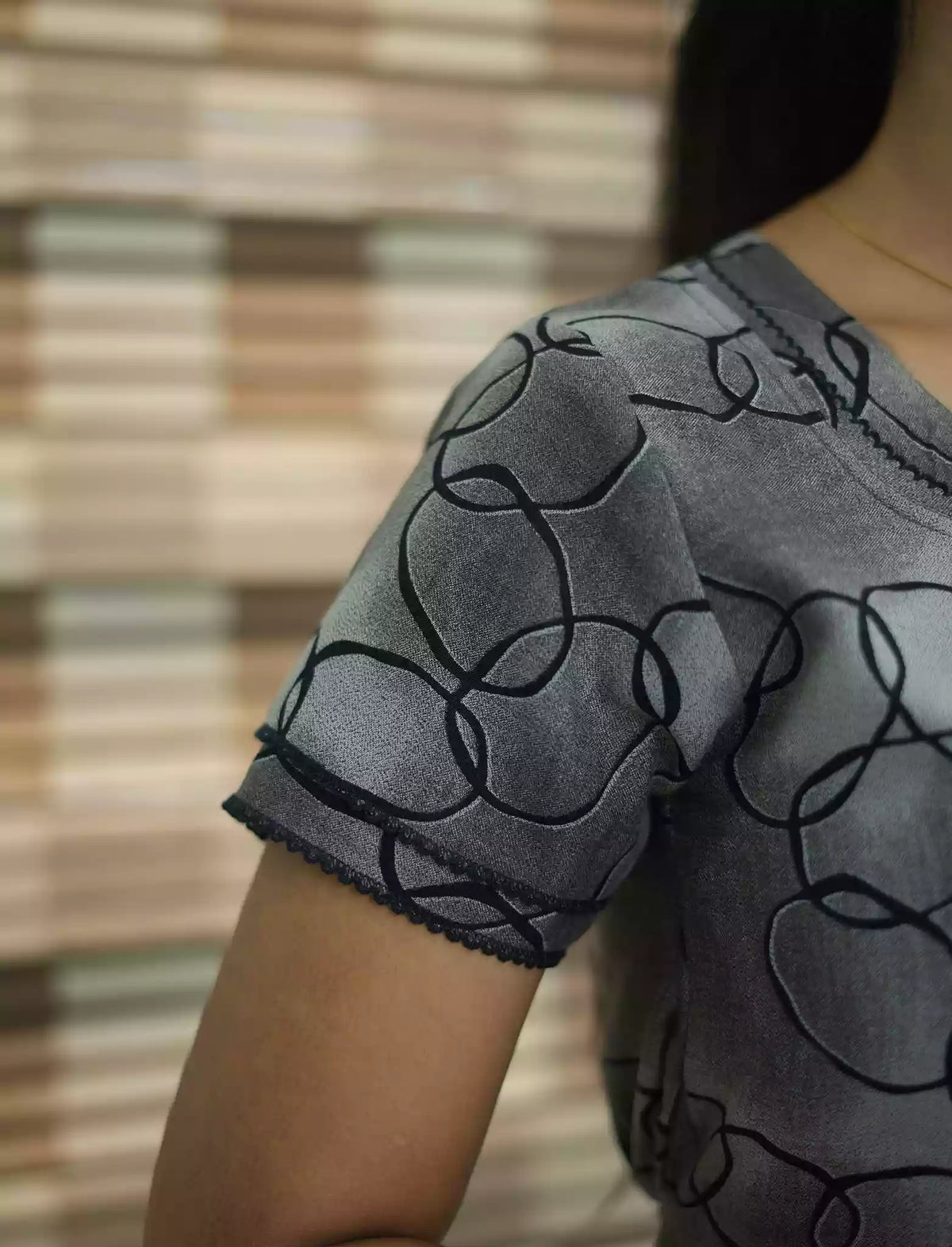 Alpine Contemporary Print 3 Layer Frock - Mangai Nighties