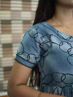 Alpine Contemporary Print 3 Layer Frock - Mangai Nighties
