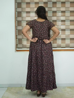 Alpine Tiny Floral Print 3 Layer Frock - Mangai Nighties