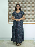 Alpine Tiny Floral Print 3 Layer Frock - Mangai Nighties