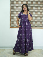 Alpine Geometric Print 3 Layer Frock - Mangai Nighties
