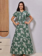 Alpine Gathering Frock Maxi Layer Style with Side Pocket - Mangai Nighties