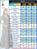 Alpine Double Layer Sleeve Long 3 Layer Front Tie Long Frock - Mangai Nighties