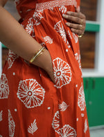 Floral Print Cotton Casual Frock with Pocket | Mangai Nighties