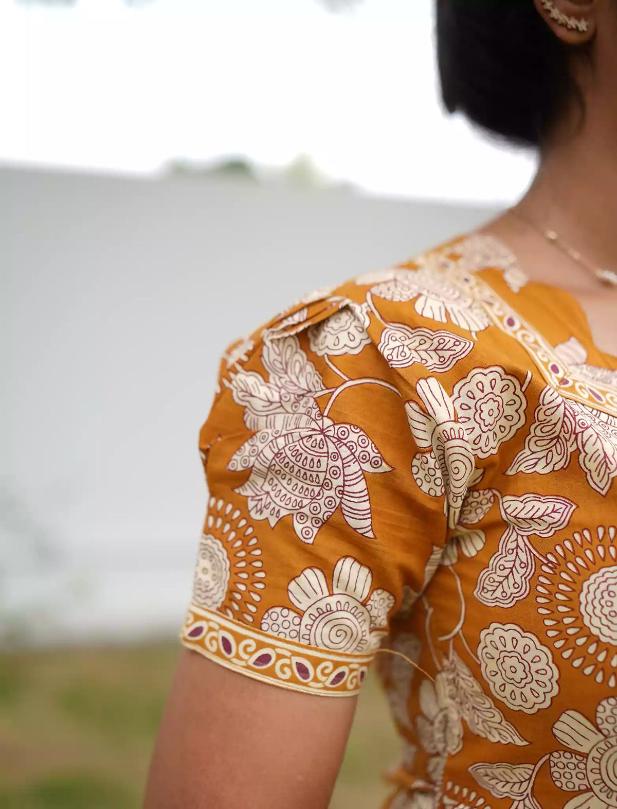 Cotton Floral Print Casual & Feeding Frock - Mangai Nighties