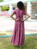 Alpine 3 Layer Petal Sleeve Full Frock - Mangai Nighties
