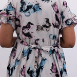 Rayon Ivory Long Frock with Back Tie Rope - Mangai Nighties
