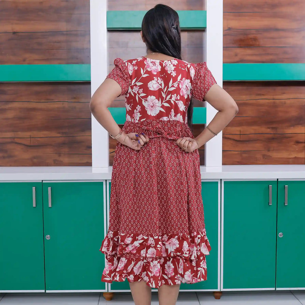Maxi Frock Casual Dress with Back tie Rope for Women - Mangai Nighties