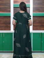 Bottom Frilled Layer with Front Zipper Feeding Full Frock - Mangai Nighties
