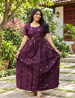 MANGAI New Festive Maternity Wear | Invisible Feeding Zipper | Side Pocket | Adjustable Back Tie Rope | Long Top Casual Wear (MFW-N)