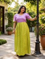 MANGAI New Festive Maternity Wear | Invisible Feeding Zipper | Side Pocket | Adjustable Back Tie Rope | Long Top Casual Wear (MFW-N)