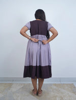 Brown Rayon Embroidery Maxi with Adjustable Back Tie - Mangai Nighties