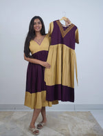 Plain Rayon Mix & Match Embroidery Maxi with Back Tie | Mangai Nighties