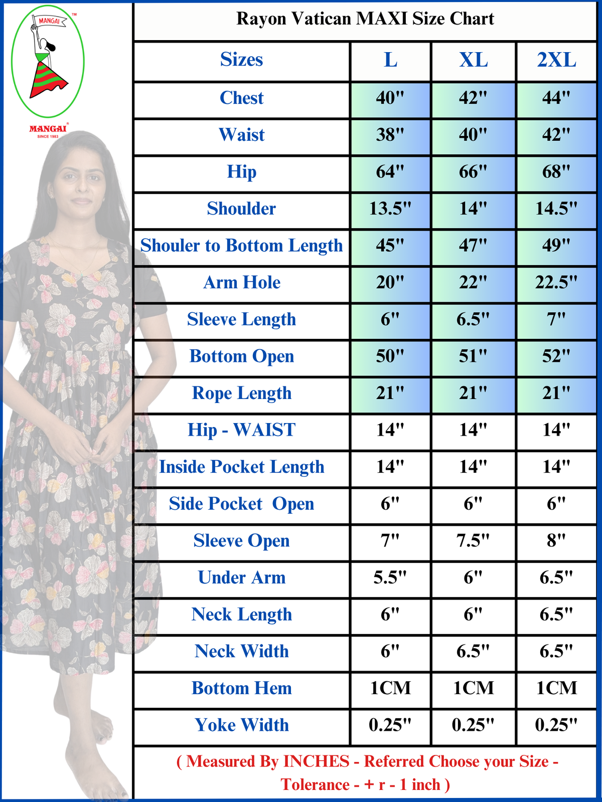 Rayon Vatican Maxi with Flutter Sleeve Back Tie Pocket Mangai Nighties