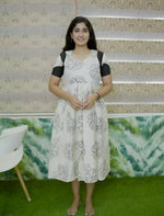 Floral Print Festive Wear Rayon Vatican Maxi Frock with Side Pocket- Mangai Nighties