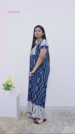 MANGAI Rayon Frock Nighties | Front Open Lengthy Zipper Comforts Feeding | Fancy Double Layered Sleeve's | Post & Pre Pregnancy's and Casual Wear | Side Pocket |Versatile Rayon Frock Night Gown's for Stylish Women's (RPW)