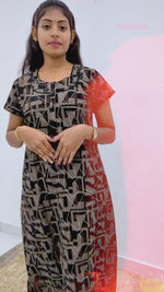 MANGAI New Regular Fit Cotton Printed Nighties - All Over Printed Stylish Nightwear for Stylish Women | Side Cut Pocket | Beautiful Nighties for Stylish Women's | Colourful Printed Cotton Nighties (CMC)