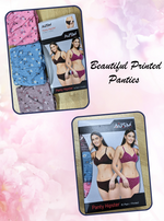 AUSM Premium Cotton Printed Panties | Superior Quality | Flexible Elastic Fit | Pack of 3 (PRNTED PNTYS)