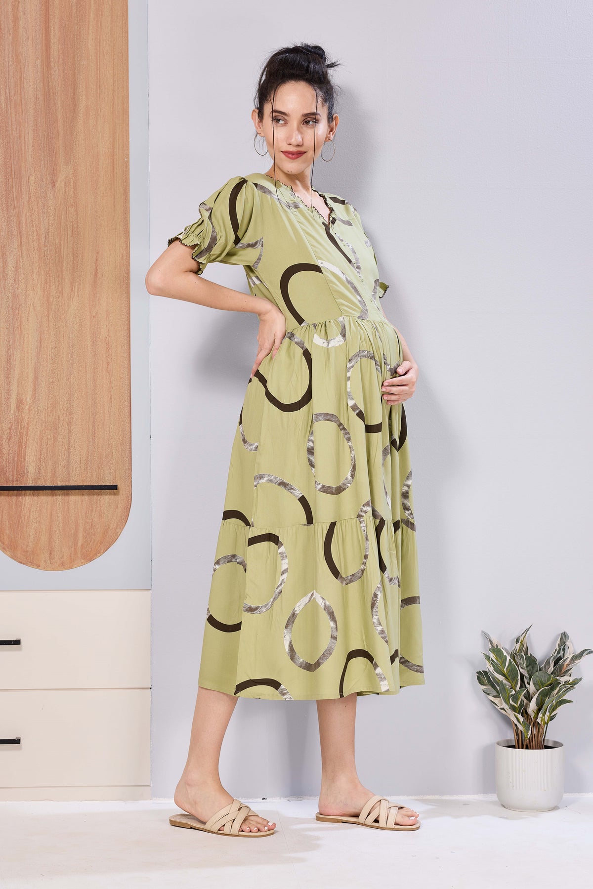 chinese dress ladies Nursing Midi Dress
