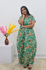 MANGAI New Regular Fit Cotton Printed Nighties - All Over Printed Stylish Nightwear for Stylish Women | Side Cut Pocket | Beautiful Nighties for Stylish Women's | Colourful Printed Cotton Nighties (SLB)