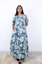 MANGAI Cotton Printed Pleated Nighties - All Over Printed Stylish Nighties | Side Cut Pocket | Front Open Zipper Type | Beautiful Nighties for Stylish Women's (SLB-P)