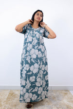 MANGAI Premium Cotton Printed Pleated Model Half Sleeve 3XL Size Nighties - Fancy Neck | With Side Pocket |Shrinkage Free Nighties | Trendy Collection's for Stylish Women's (3PZZ)