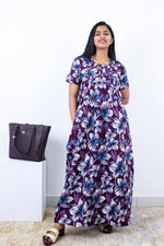 Regular Fit Cotton Printed Pleated Nighties