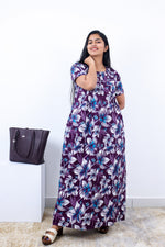 Regular Fit Cotton Printed Pleated Nighties