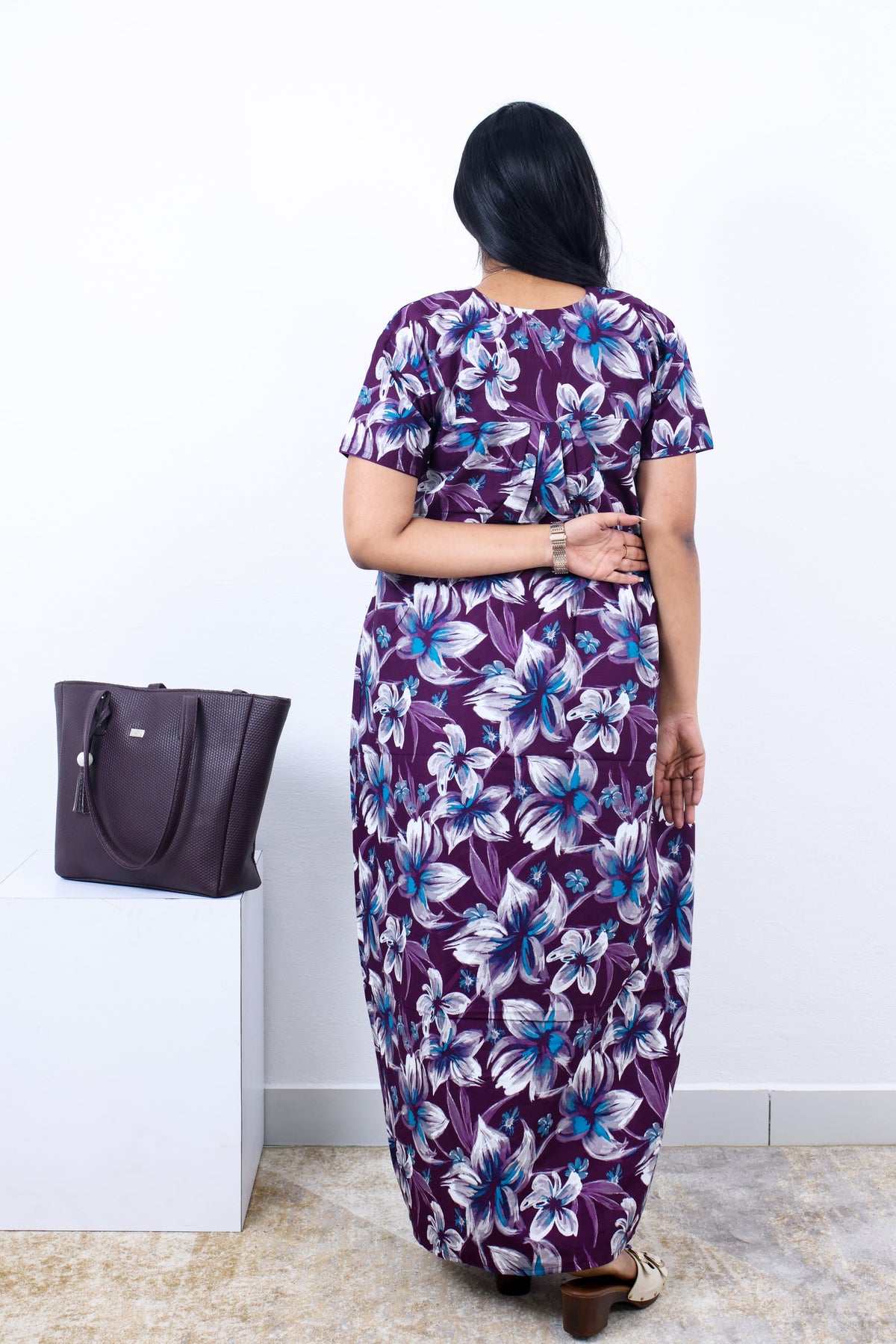 Regular Fit Cotton Pleated Nighties